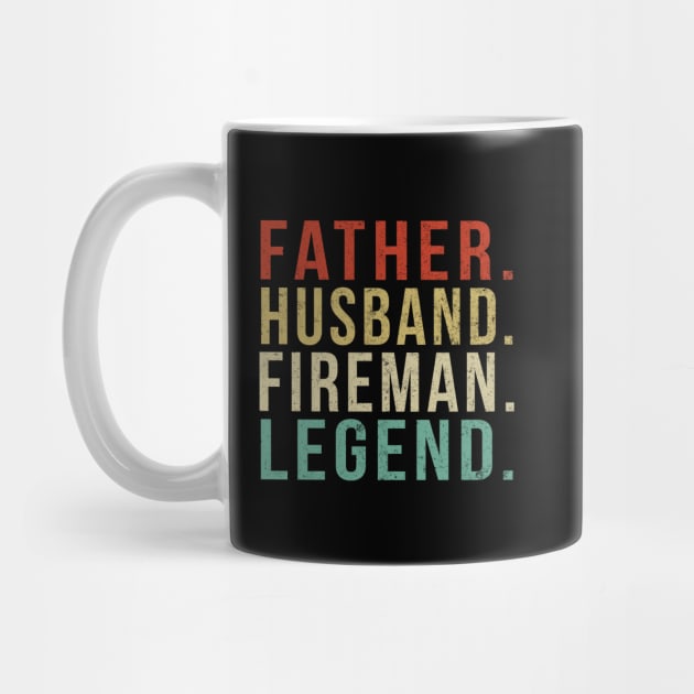 Fireman Dad Vintage/ Father. Husband. Fireman. Legend. by PGP